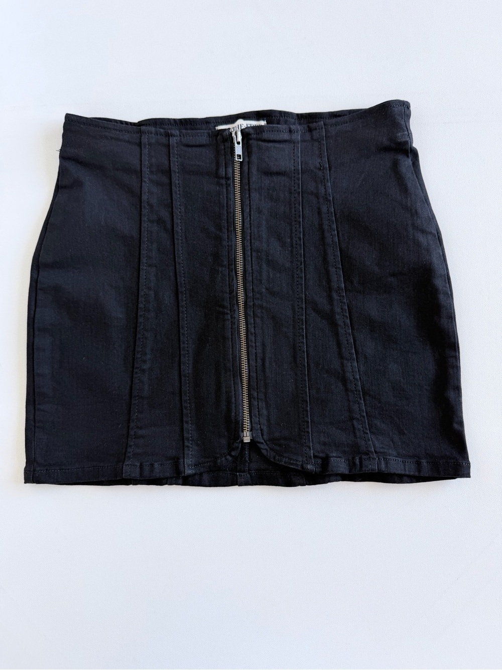 Free People We The Free Layla Denim Mini Skirt Black High Rise Size 4
